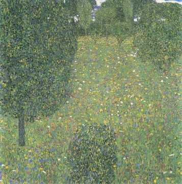Paisaje jardín pradera en flor Gustav Klimt Pinturas al óleo